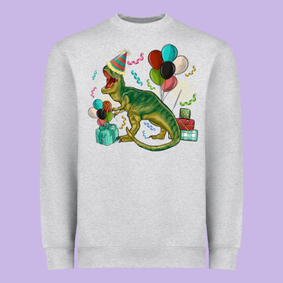 Party T Rex Heavyweight Sweatshirt Designed By Maliassmallbusiness