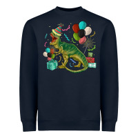 Navy party t rex Heavyweight Sweatshirt - MaliasSmallBusiness