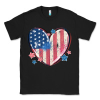 Black usa heart Classic Tee - MaliasSmallBusiness