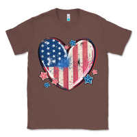 Chestnut usa heart Classic Tee - MaliasSmallBusiness
