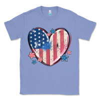 Colony Blue usa heart Classic Tee - MaliasSmallBusiness