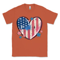 Copper usa heart Classic Tee - MaliasSmallBusiness