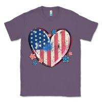 Lavender usa heart Classic Tee - MaliasSmallBusiness