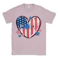 Lilac usa heart Classic Tee - MaliasSmallBusiness