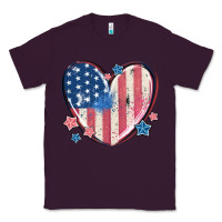 Plum usa heart Classic Tee - MaliasSmallBusiness