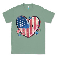 Sage usa heart Classic Tee - MaliasSmallBusiness