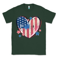 Sports Green usa heart Classic Tee - MaliasSmallBusiness