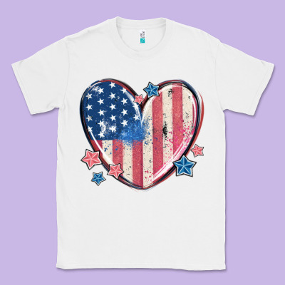 Usa Heart Classic Tee Designed By Maliassmallbusiness