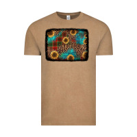 Christmas Sunflowers And Buffalo Plaid Background Vintage Tee | Teevron