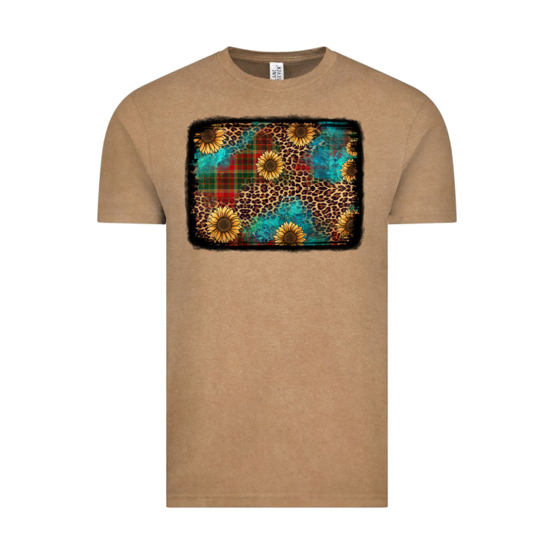 Christmas Sunflowers And Buffalo Plaid Background Vintage Tee by Jasminsmagicworld | Teevron