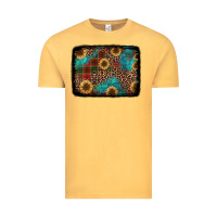 Vintage Mustard christmas sunflowers and buffalo plaid background Vintage Tee - Jasminsmagicworld