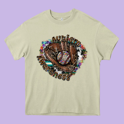 Autism Awareness Baseball Heavy Core Tee Designed By Sublimationcraftshop