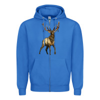True Royal elk deer Zipper Hoodie - LillyAllenDesigns