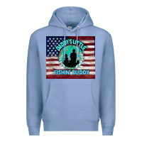 Colony Blue daddy's little fishin buddy Premium Hoodie - TumblerDesignByShophia