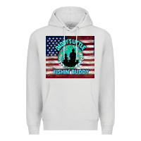 Dove Grey daddy's little fishin buddy Premium Hoodie - TumblerDesignByShophia