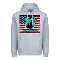 Heather Grey daddy's little fishin buddy Premium Hoodie - TumblerDesignByShophia