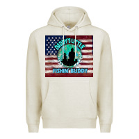 Oatmeal Heather daddy's little fishin buddy Premium Hoodie - TumblerDesignByShophia