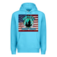 Ocean Blue daddy's little fishin buddy Premium Hoodie - TumblerDesignByShophia