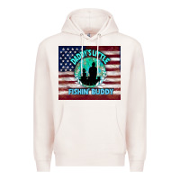 Pale Pink daddy's little fishin buddy Premium Hoodie - TumblerDesignByShophia