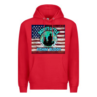 Red daddy's little fishin buddy Premium Hoodie - TumblerDesignByShophia