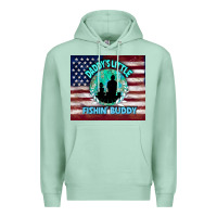 Seafoam daddy's little fishin buddy Premium Hoodie - TumblerDesignByShophia