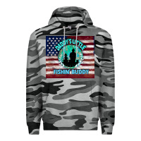 Slate Camo daddy's little fishin buddy Premium Hoodie - TumblerDesignByShophia