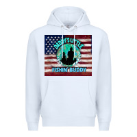 White daddy's little fishin buddy Premium Hoodie - TumblerDesignByShophia
