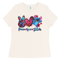 Bone peace love stitch Ladies Tee - Zillion Design Studio