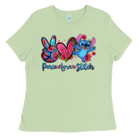 Matcha peace love stitch Ladies Tee - Zillion Design Studio