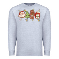 Heather Grey Christmas gingerbread cookies Premium Sweatshirt - texasbilliewilder