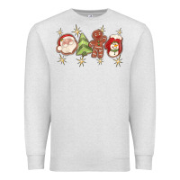 Oatmeal Heather Christmas gingerbread cookies Premium Sweatshirt - texasbilliewilder