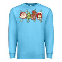 Ocean Blue Christmas gingerbread cookies Premium Sweatshirt - texasbilliewilder