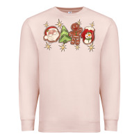 Pale Pink Christmas gingerbread cookies Premium Sweatshirt - texasbilliewilder