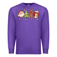 Purple Christmas gingerbread cookies Premium Sweatshirt - texasbilliewilder