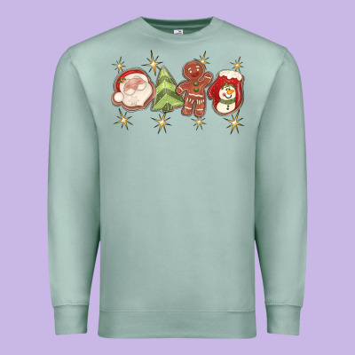 Christmas Gingerbread Cookies Premium Sweatshirt Designed By Texasbilliewilder