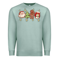Seafoam Christmas gingerbread cookies Premium Sweatshirt - texasbilliewilder