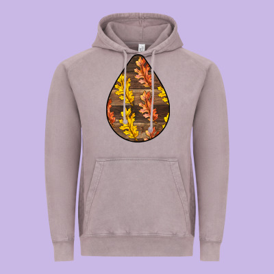 Fall Teardrop Vintage Hoodie Designed By Lillyallendesigns