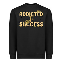 Black addicted to success Heavyweight Sweatshirt - MaliasSmallBusiness