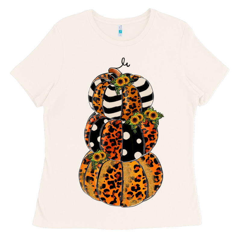 Leopard Pumpkin Polka Dot Sunflower Ladies Tee by JahusDesignShop | Teevron