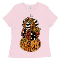 Bubblegum Pink leopard pumpkin polka dot sunflower Ladies Tee - JahusDesignShop