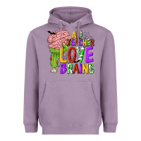 Lavender All Teacher Love Brains Heavyweight Hoodie - texasbilliewilder