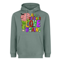 Sage All Teacher Love Brains Heavyweight Hoodie - texasbilliewilder