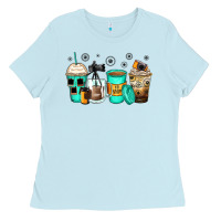Baby Blue photography coffee cups Ladies Tee - Zillion Design Studio