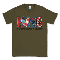 Army Green home of the free because of the brave Classic Tee - MaliasSmallBusiness