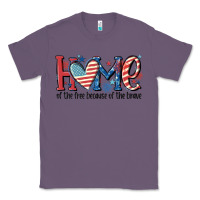 Lavender home of the free because of the brave Classic Tee - MaliasSmallBusiness