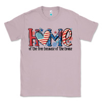 Lilac home of the free because of the brave Classic Tee - MaliasSmallBusiness