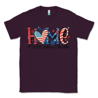 Plum home of the free because of the brave Classic Tee - MaliasSmallBusiness