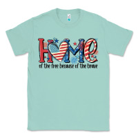 Seafoam home of the free because of the brave Classic Tee - MaliasSmallBusiness