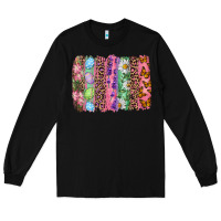 Black Western Easter brushstroke Long Sleeve Tee - NancyCooperArtShop