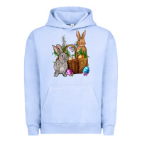 Pigment Grape Ice Bunnys carrots eggs with basket easter Urban Hoodie - OliviaCreatesArt